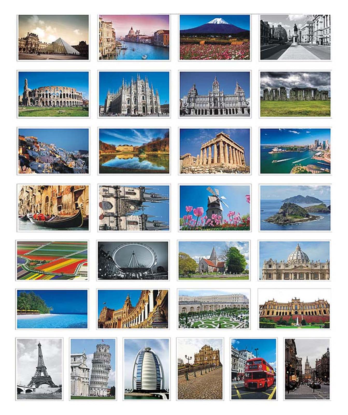 30 PCS Beautiful World Travel Scenery Postcards Artistic Retro Cards