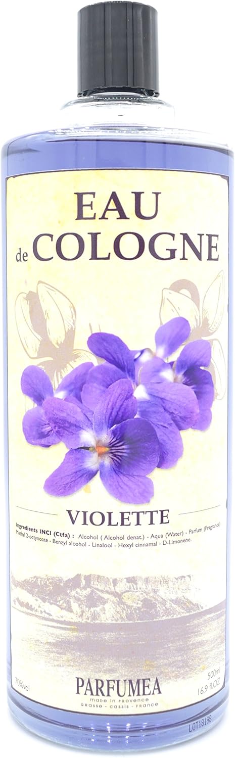 Agua de colonia violeta, 500 ml, 16,9 fl
