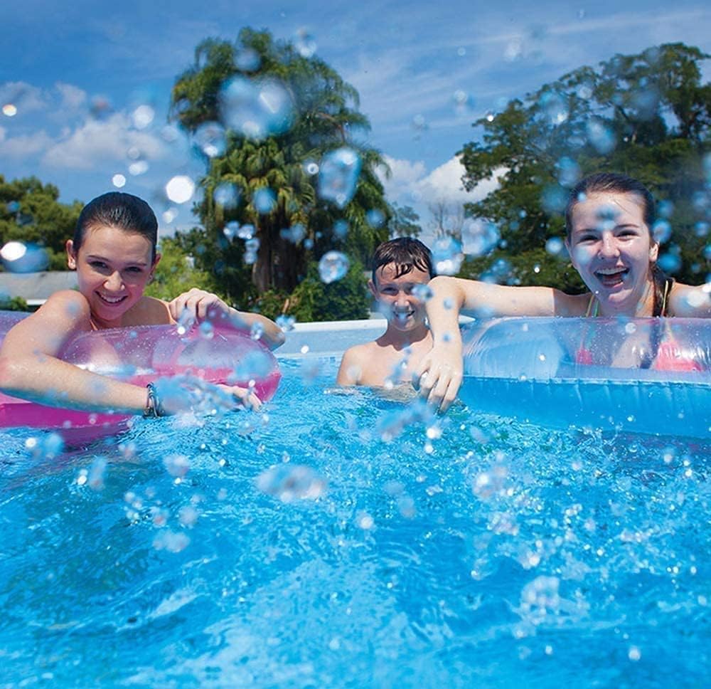 Family Inflatable Swimming Pool,Inflatable Kiddie Pools,Inflatable Top Ring Swimming Pools, Adults Pools Inflatable Outdoor Garden Waters Sports Game Easy Set Durable (10ft x 30in, Sapphire): Garden & Outdoor