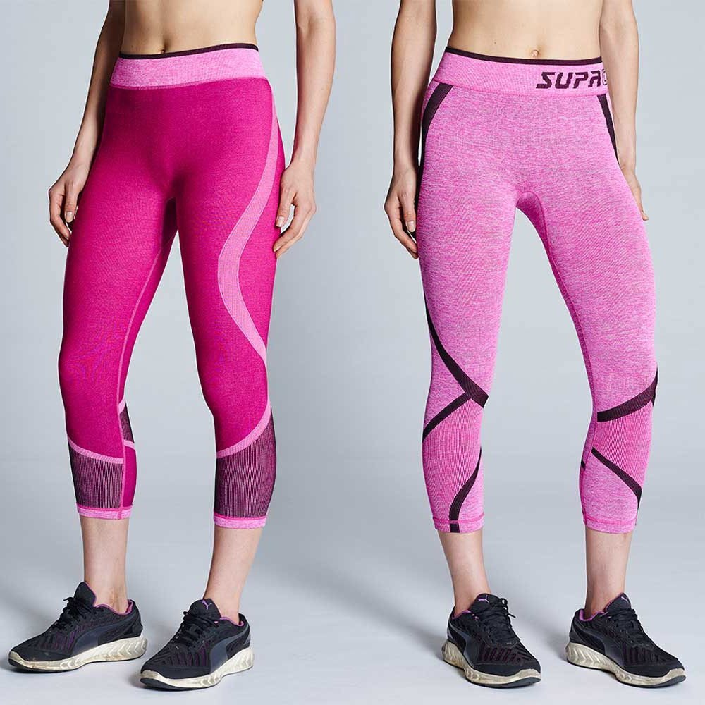 Women's Training Reversible Compression Leggings by SUPACORE The World's Only Seamless Compression Garments for Sports, Workouts and Recovery