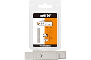 meite 23 Gauge Pin Nails, 5/8 Inch 304 Stainless Steel Pin Nails - Micro 23GA Headless Nails for Nail Gun for Trim, Craft, an