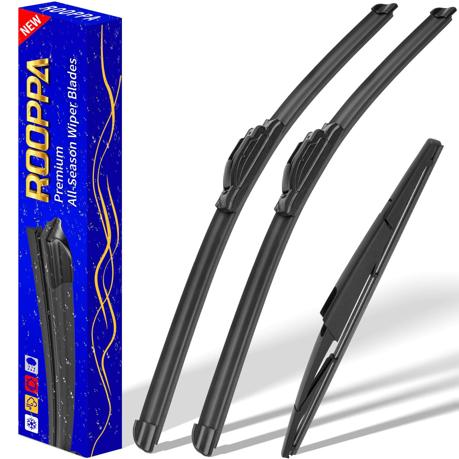 Photo 1 of 3 wipers Replacement for 2009-2016 Ford Expedition/2009-2016 Lincoln Navigator, Windshield Wiper Blades Original Equipment Replacement - 22"/22"/16" (Set of 3) U/J HOOK