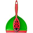 Vigar Ladybug Dust Pan and Brush Handy Set, 12-3/4-Inches, Green, Red, Black
