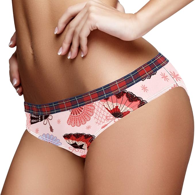 Bennigiry Traditional Spanish Fan Pattern Elastic Panties Underpants