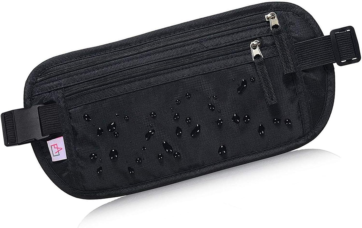  | RFID Blocking Travel Wallet - Money Belt & Passport Holder, Waist Pack for Women Men - Black | Travel Wallets