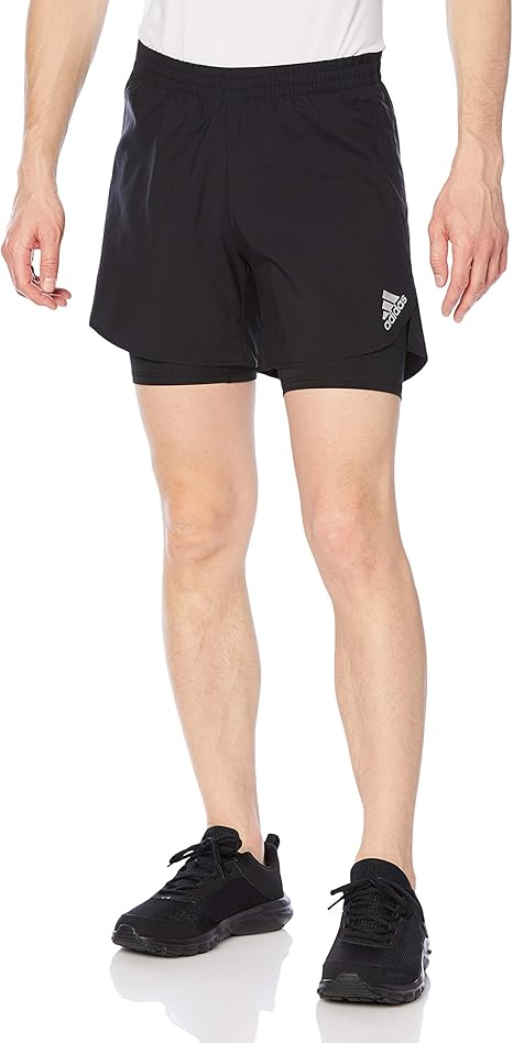 Amazon アディダス ランニング ハーフパンツ アディダス Fast 2 In 1 プライムブルー ショーツ Jld43 メンズ ショート ハーフパンツ 通販