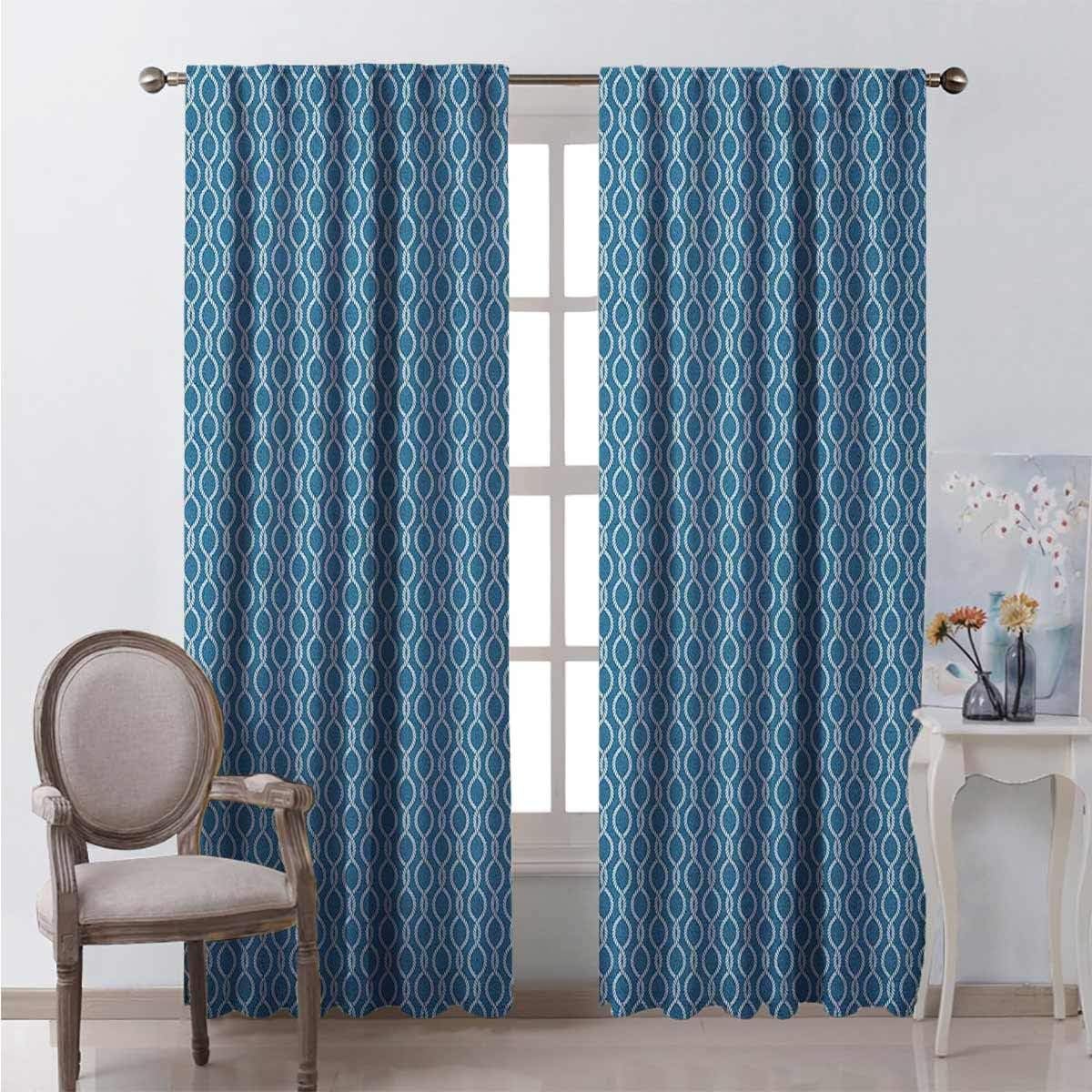 Toopeek - Cortinas opacas para dormitorio, diseño náutico, diseño de