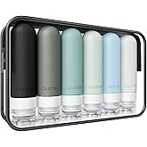 Quatish Travel Bottles for Toiletries 6 Pack, Original Patented Leakproof 3 oz TSA Approved Travel Size Containers, BPA Free 