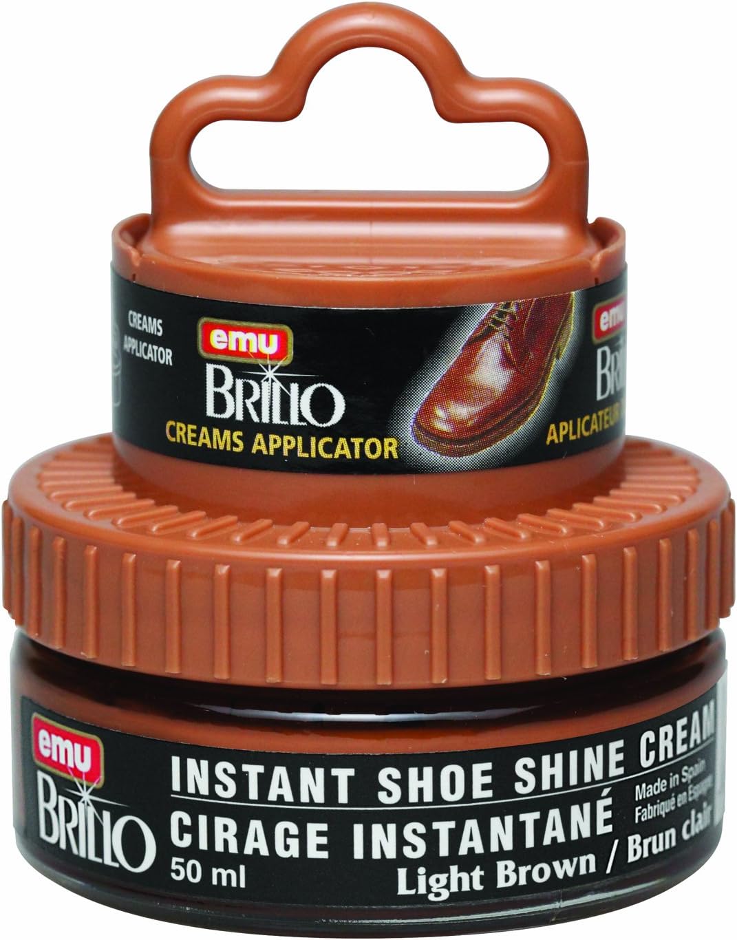 Moneysworth & Best Emu Brillo Instant Shoe Shine Cream Kit, Navy, 50 ml: Sports & Outdoors