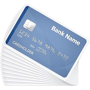 10 Pack Social Security Card Protector, One Side Clear Credit Card Holder Durable Waterproof Card Holders for Credit Cards, B