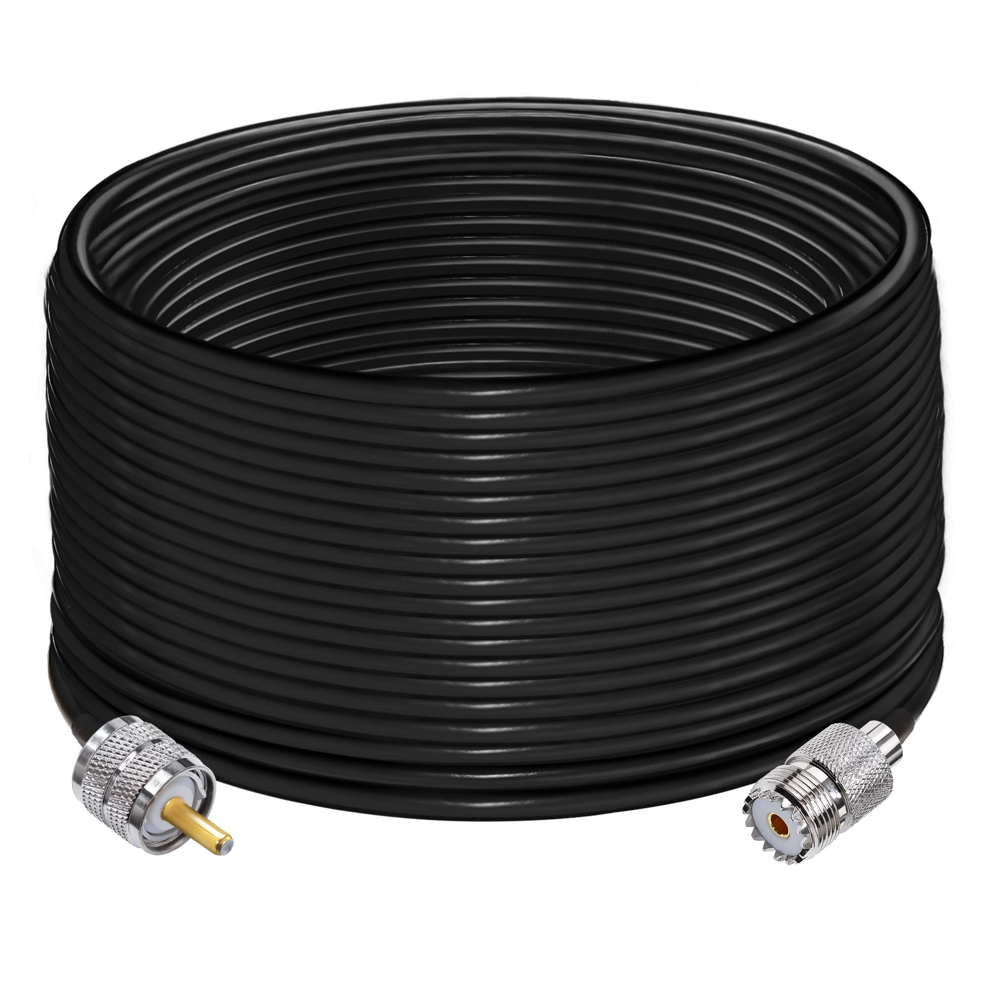 TUOLNK CB Coax Cable RG58 Coaxial Cable PL259 UHF Male to Female Extension Cable SO239 Cable Low Loss 50 ohm for CB Radio Ham Radio