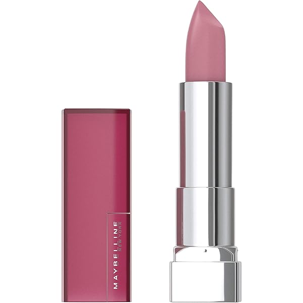 MAYBELLINE COLOR SENSATIONAL LIPSTICK, LIP MAKEUP, MATTE FINISH, HYDRATING LIPSTICK, NUDE, PINK, RED, PLUM LIP COLOR, BLUSHING POUT, 0.15 OZ; (PACKAGING MAY VARY)
