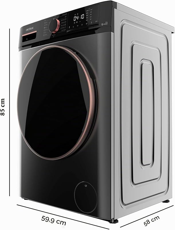 Waschmaschine 10Kg Frontlader Bolero DressCode 10610 Inverter Steel A. 1400 U/min, Steam Max, Inverter Plus Motor, 15 Progr, OnSmart, Smooth Wash, Stop&Go, Antibakterielle Dichtung, Drum Clean