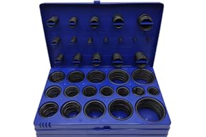 Boatsea SAE O-Ring Kit, 407 Pcs USA Universal Standard Sizes, 32 Size Set of Nitrile Rubber O Ring Assortment for Faucet, Professional Plumbing, Automotive, Blue