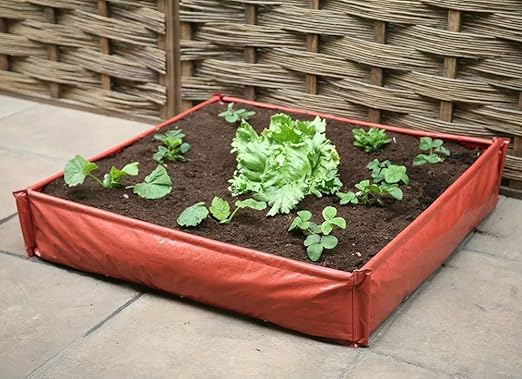 Jardinera elevada de plástico grande con bolsa de cultivo y ...