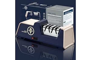 Professional Electric Knife Sharpener with 100% Diamond Abrasives and Precision Angle Guides for Kitchen Straight Edge&Cerami