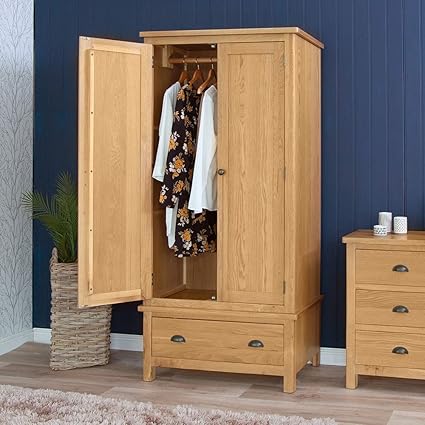 The Furniture Outlet Rutland Oak Gents Wardrobe Amazon Co Uk