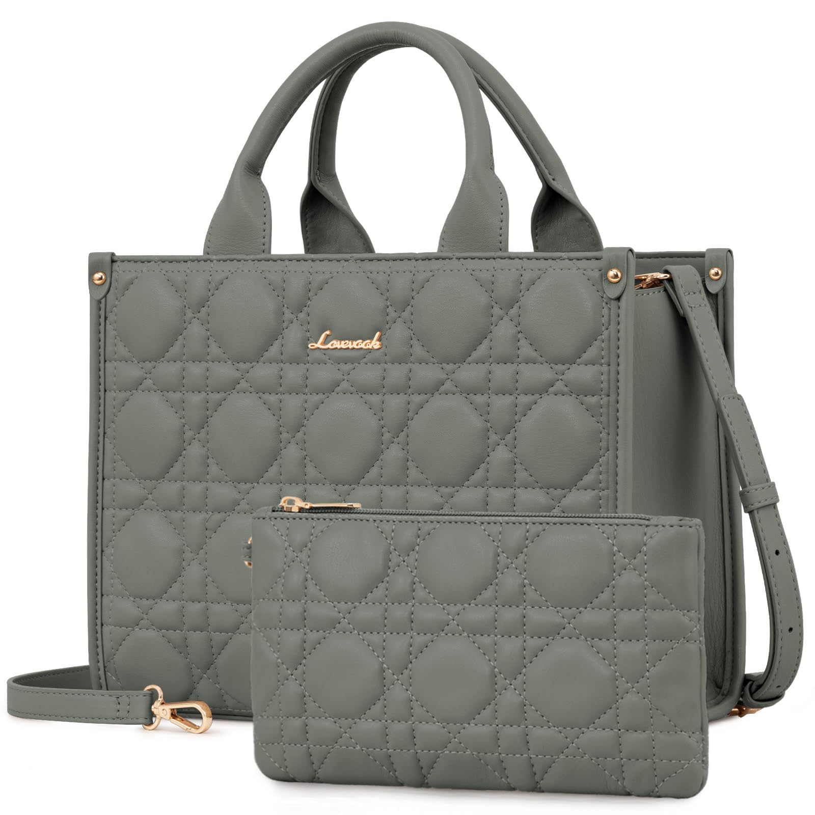 LOVEVOOK Purses and Handbags for Women, Handbags Shoulder Bags Black Purses and PU Leather Top Handles for Lady