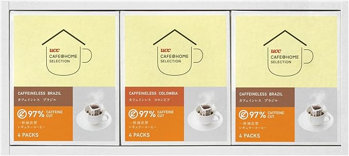 Amazon Ucc コーヒー ギフト カフェアットホーム ドリップコーヒー カフェインレス Ydc 12hs Ucc ユーシーシー ドリップバッグ 通販