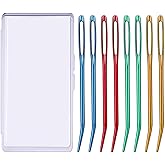 UOOU Yarn Needle, 8 Pcs Tapestry Needles for Yarn, Darning Needles | Metal Yarn Needles Large Eye for Crochet Tapestry Needle with Storage Box for Knitting (Random Color)