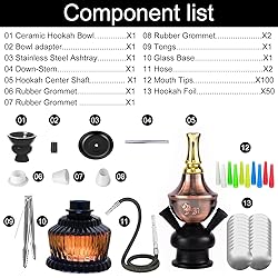 Hookah Set With Everything 15'' Shisha Hookah