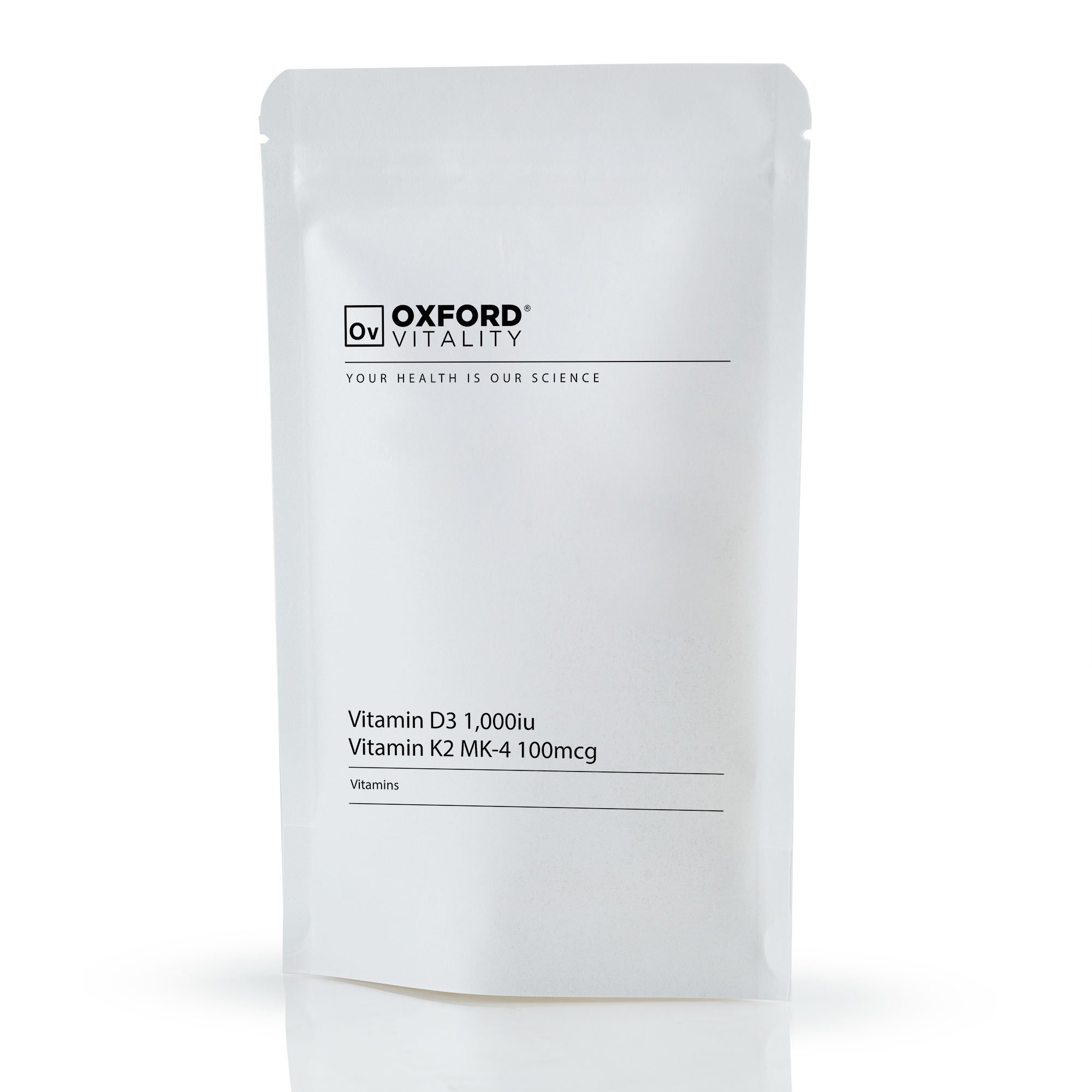 Vitamin D3 1000iu & K2 MK4 Tablets | Supplements for Bone and Muscle Health | Oxford Vitality