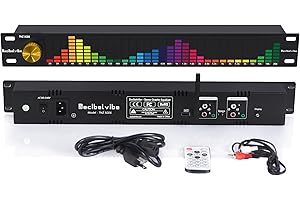 Decibelvibe TNZ SGE6 - Audio Graphic Equalizer with Rear RCA/3.5 Auxiliary Input and Output, Built-in Microphone, USB and Bluetooth Input, Preamp for Home Audio, DJ, HiFi Audio Setup (Gold)