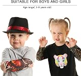 ANGTUO Kids Fake Tattoo Sleeves 5 PCS Boys Girls Halloween Rockstar Punk view 2