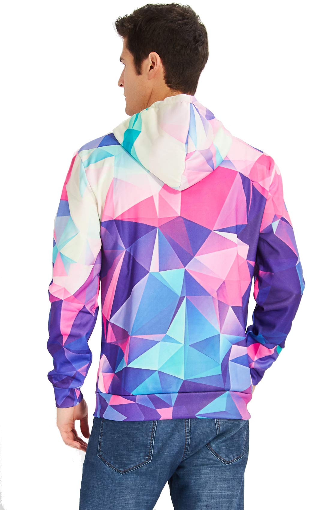 RAISEVERN Unisex Bunte Geometry Druck beiläufige Art und Weise T Shirt Kleidung