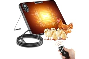 LOVELYHOME Chicken Coop Heater,Upgrade 200W Chicken Heater,Dual Remote Control,Digital Display,Timer,Overheating Protection,118in Anti-bite Wire,Safer Than Heat lamp for Chicks,Warm for Chicks Poultry Pets