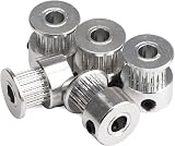 DollaTek 5x Aluminum GT2 Timing Belt Pulley 16 Teeth 5mm Bore 6mm Width + Wrench view 5