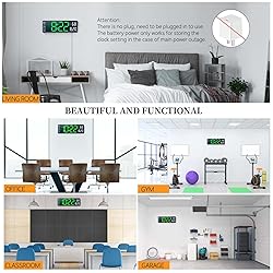 Digital Clock, Digital Wall Clock for Living Room