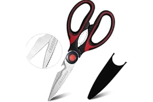CHANSHIN Kitchen Scissors,Sharp Scissors for Kitchen Shears with Cover Cooking Scissors Multi-Purpose Kitchen Shears for Chic
