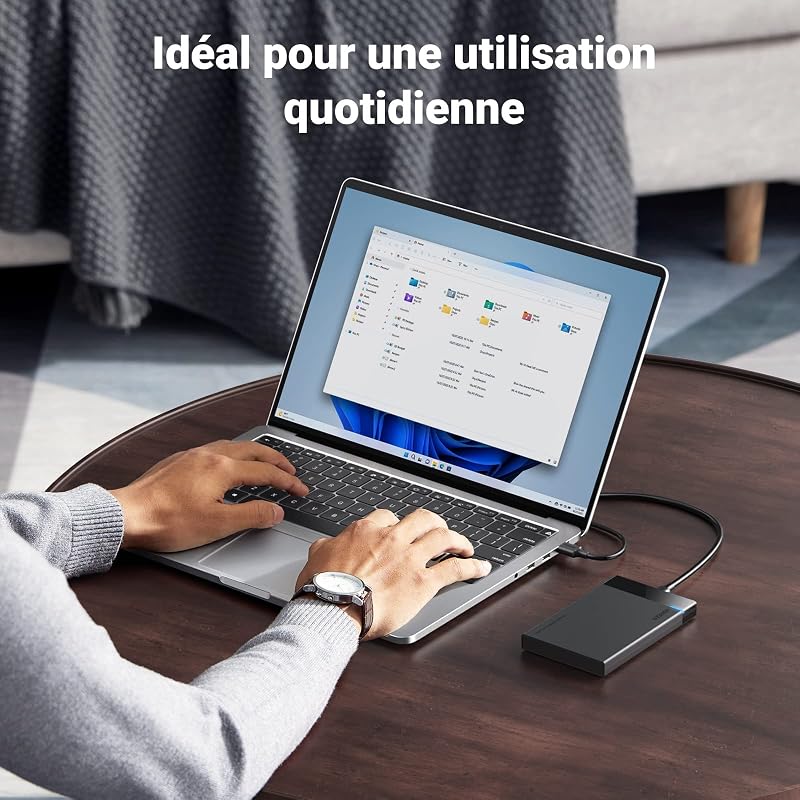 Boîtier Externe 2,5 Pouces Disque Dur SATA III II I HDD SSD 6Gbps