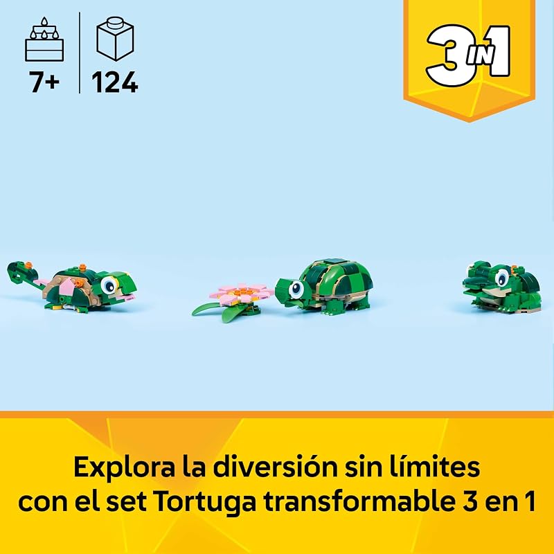 Creator 3 en 1 Tortuga con Flor de Nenúfar 31377