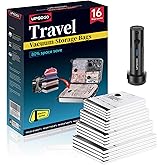 UPGOGO Travel Vacuum Bags for Luggage with Portable Electric Pump,Vacuum Seal Bags for Clothing,Packing Cubes Compression,Cruise Ship and Travel Essentials(Combo 16 Pack)