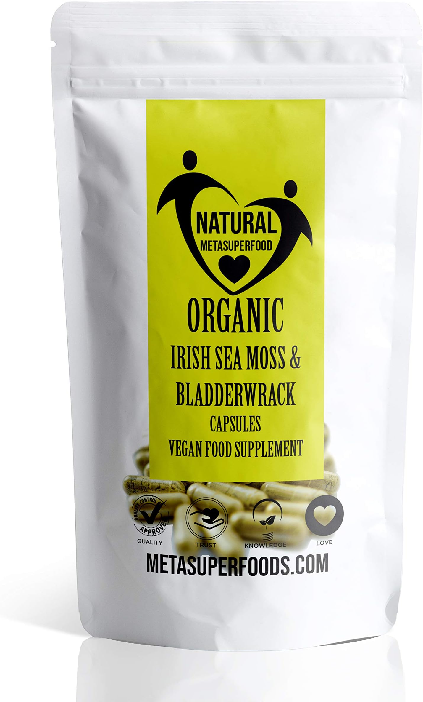 Sea Moss and Bladderwrack 240 Capsules (3600mg) High Potency | Vegan | Immune Support | Non GMO | Dr Sebi