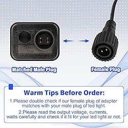 2 Pcs 8 Mode LED Light Transformer Class 2 Power