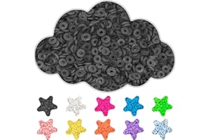 DEHVIHS Clay Beads, 3000Pcs Black Clay Heishi Beads for Bracelets Making, Flat Round Polymer Heishi Beads for DIY Jewelry Making（Bagged）