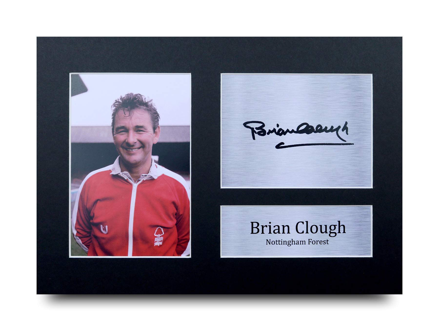 HWC Trading Brian Clough Gift Signed A4 Printed Autograph Nottingham Forest Gifts Photo Display — image 1