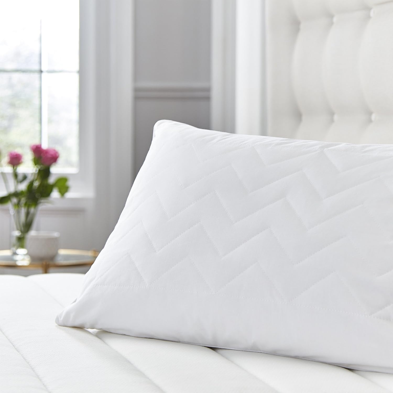 Silentnight Quilted Wool Pillow Blend White Single Amazon Co