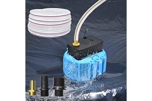 SURMOUNT WAY Surmountway Pool Cover Pump Above Ground 850 GPH, Swimming Pool Cover Water Pump for Pool Draining with 3 Adapters, 16FT Drainage Hose & 25FT Power Cord (Blue)