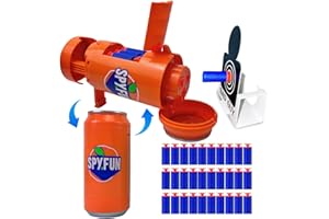 AGM MASTECH Transforming Soda Can Toy Gun - Shoots Soft Foam Darts, Includes Shooting Target, Ideal Gift for Boys and Girls, Perfect for Indoor and Outdoor Play