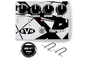 BRISKDROP MXR EVH117 Flanger Guitar Effects Pedal Bundle with MXR Instrument Cable and 2 MXR Premium Patch Cables