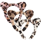 Jaciya Cat Ears Headbands for Women Leopard Headband Cheetah Ears Head Bands Party Costume Hair Accessories