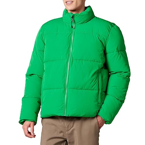 Amazon Essentials Men's Mock Neck Heavyweight Puffer Coat (Available in Big & Tall), Green, X-Large