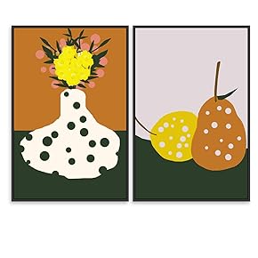 SIGNWIN 2 Piece Framed Canvas Wall Art Minimalism...