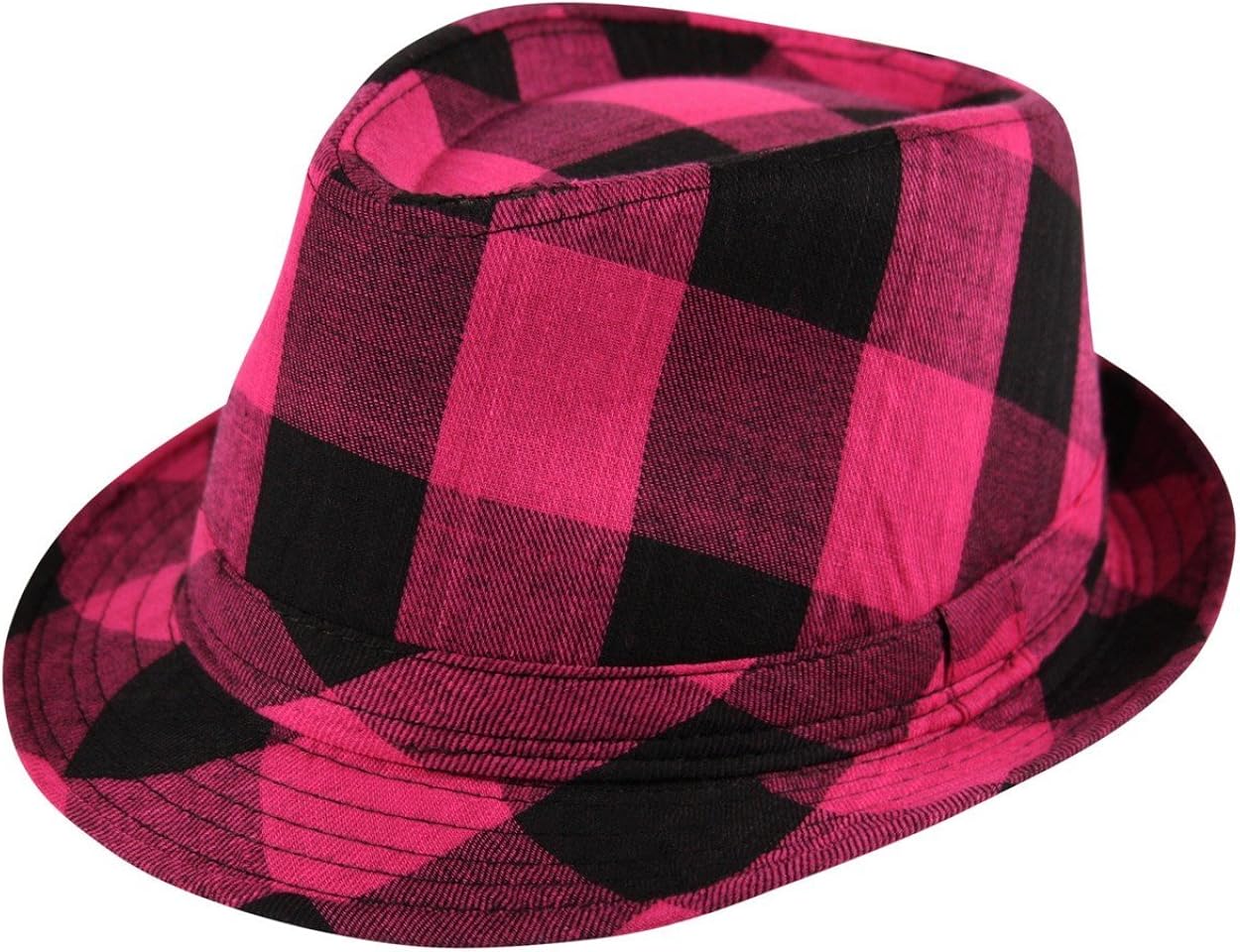 pink trilby hat