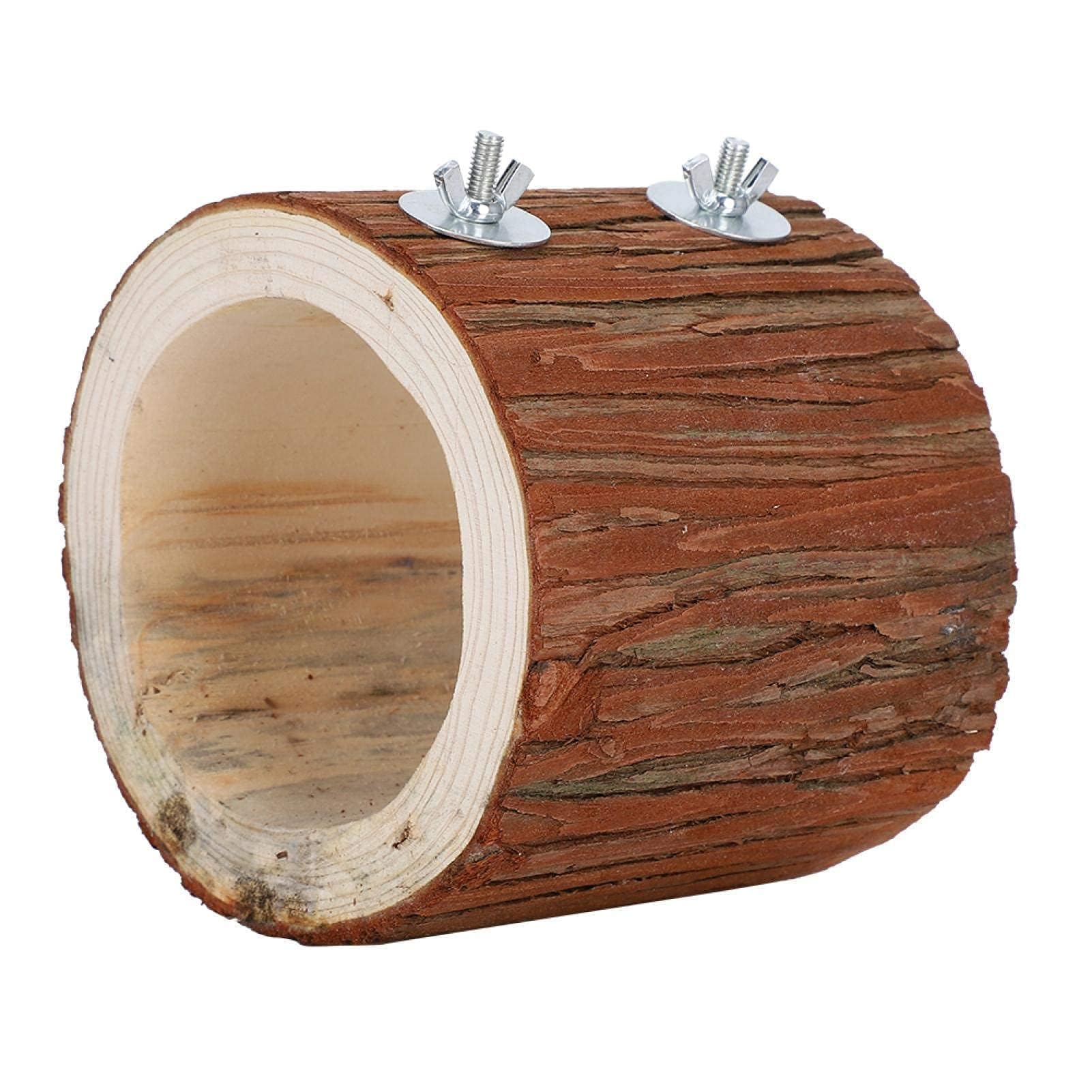 Bird Tree Hole Nest, Pet Bird Natural Wooden Sleeping Bed Hatching Breeding Cave House Parrot Hanging Sleep House for Hamster Squirrel Small Animal