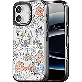 Bouvardia for iPhone 17 Case, Cute Design for Women & Girls, Protective & Aesthetic, Floral Theme - Flowers in Bloom (Gray Bumper)